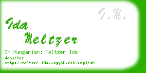 ida meltzer business card